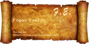 Fogas Evelin névjegykártya